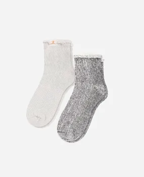 2-Pack Rolled Terry Ankle Socks