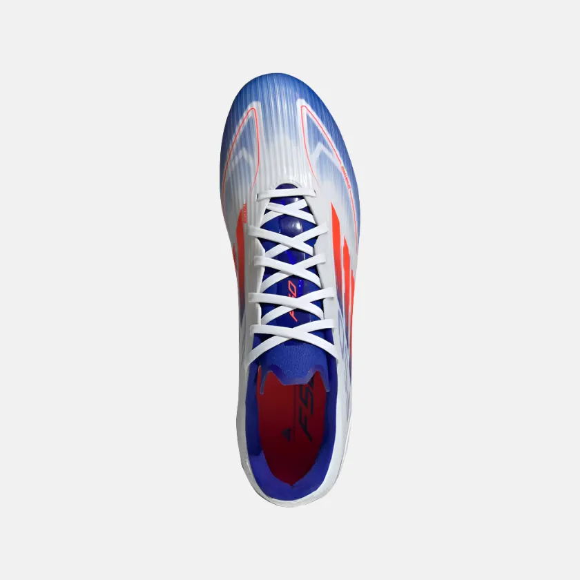 Adidas F50 League Firm Multi Ground Men's Football Shoes -Cloud White/Solar Red/Lucid Blue