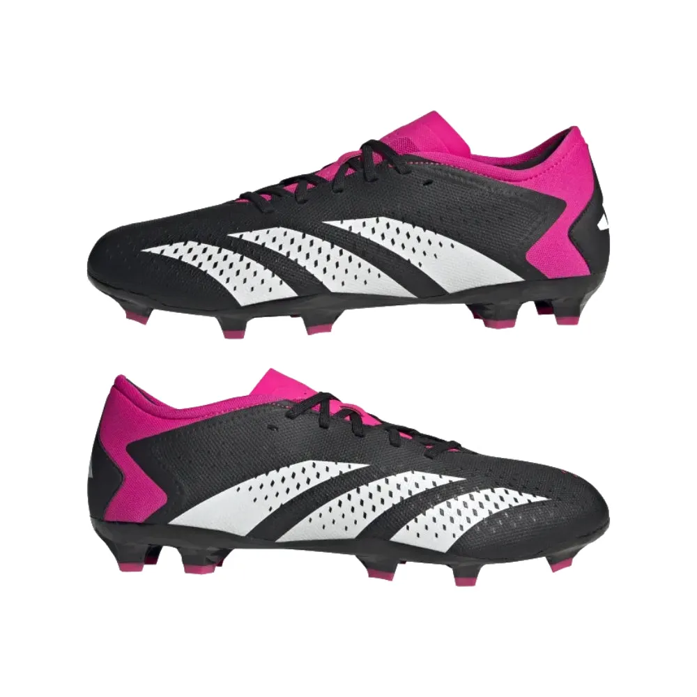 Adidas Predator Accuracy.3 Low Firm Ground  Football Shoe (Black/White/Pink)