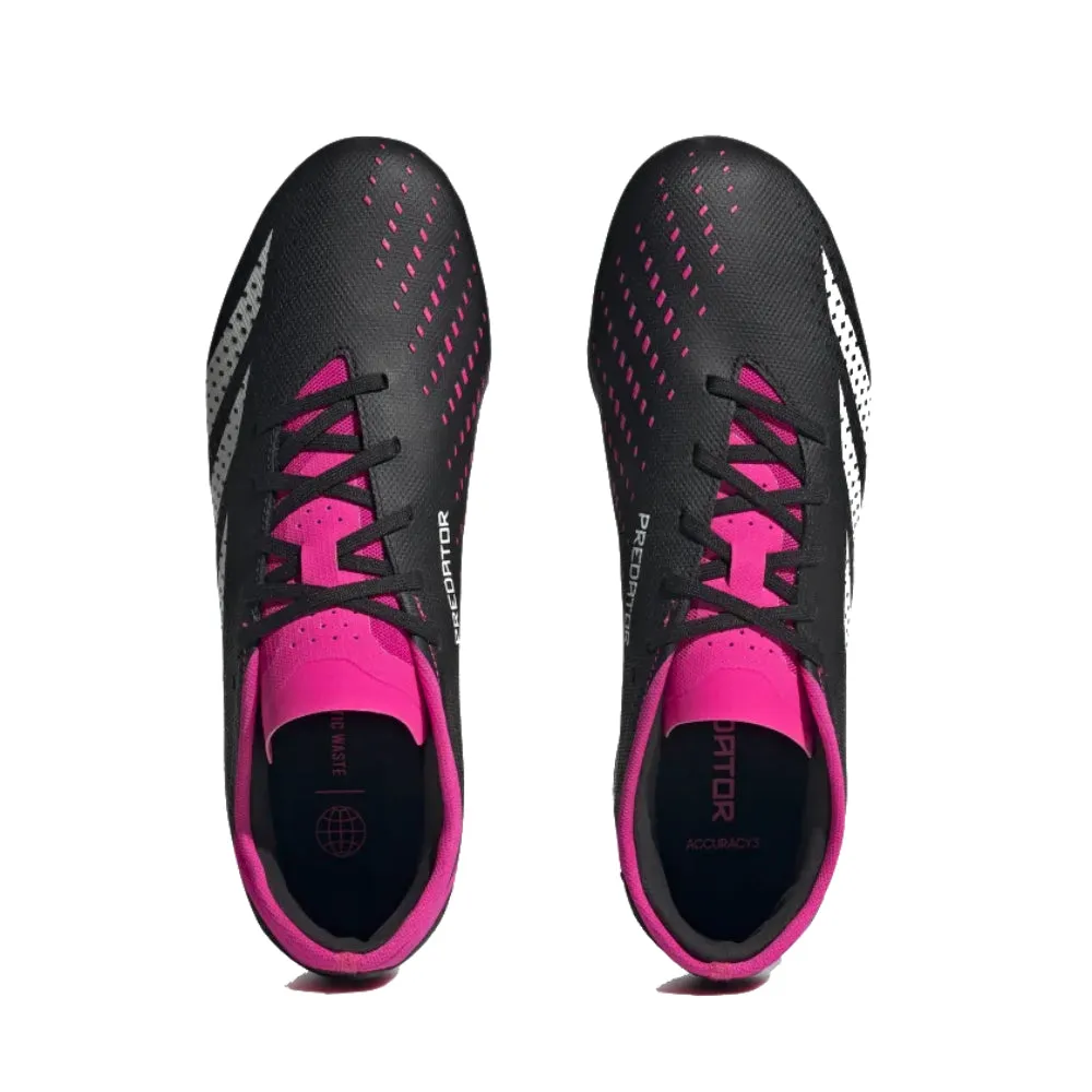 Adidas Predator Accuracy.3 Low Firm Ground  Football Shoe (Black/White/Pink)