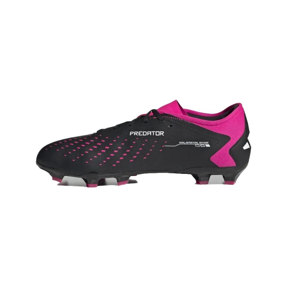 Adidas Predator Accuracy.3 Low Firm Ground  Football Shoe (Black/White/Pink)