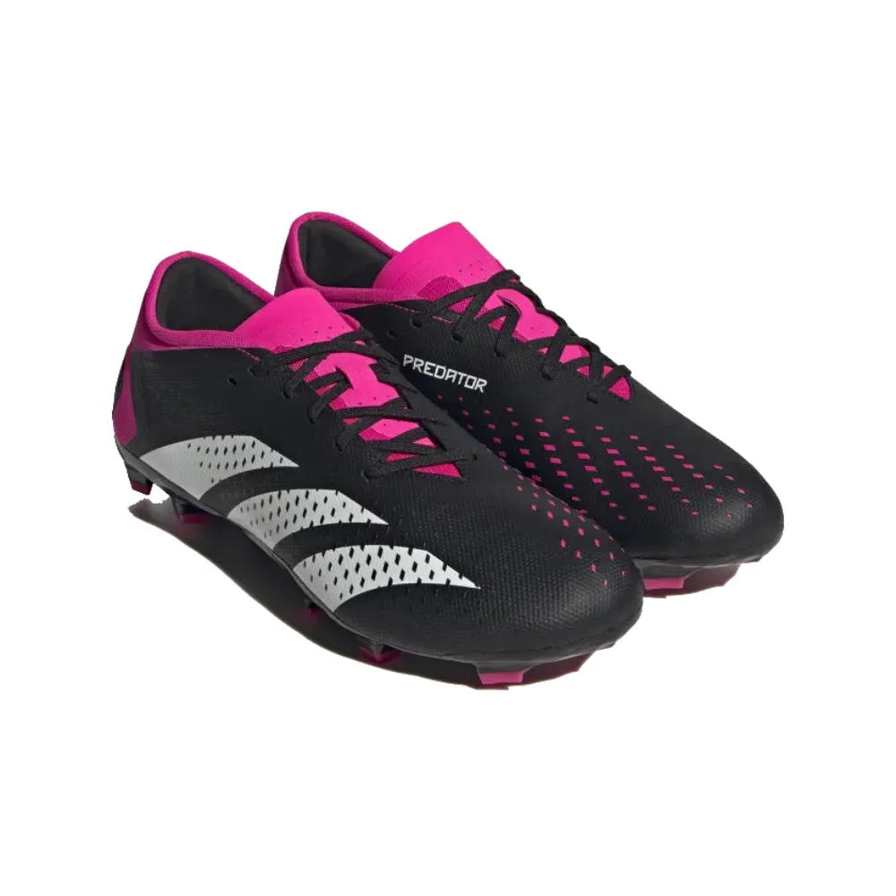 Adidas Predator Accuracy.3 Low Firm Ground  Football Shoe (Black/White/Pink)