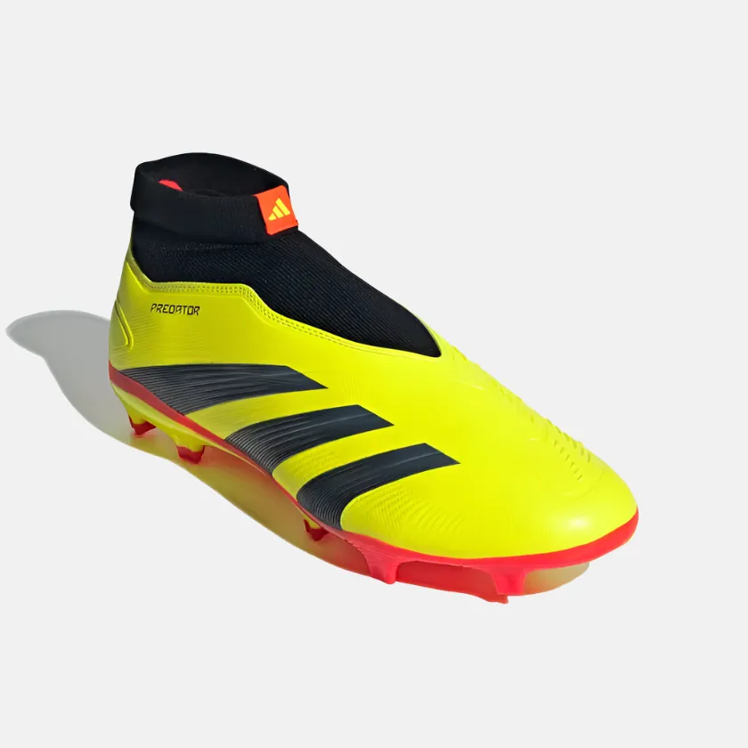 Adidas Predator League Laceless Firm Ground Football Shoes -Team Solar Yellow 2/Core Black/Cloud White