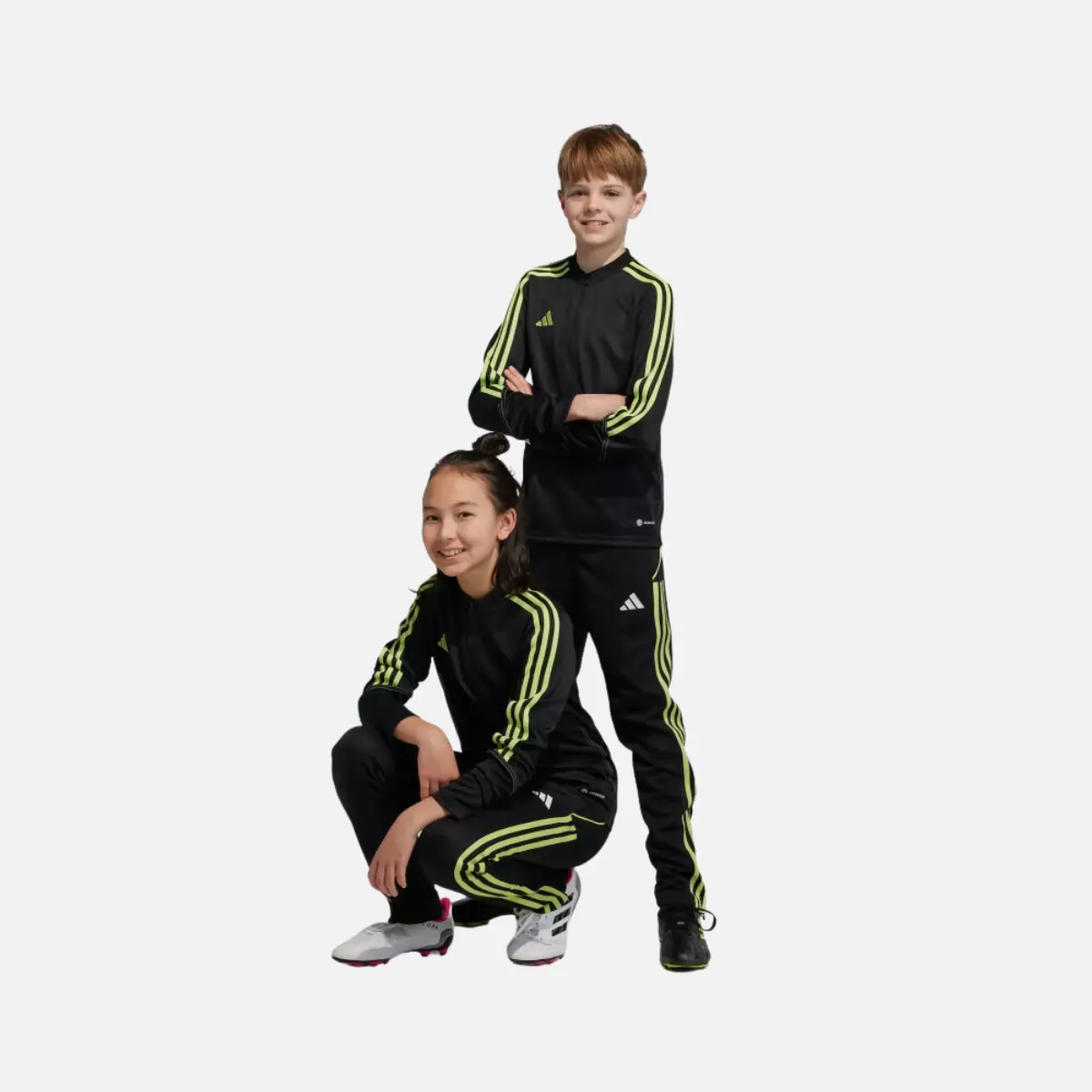 Adidas Tiro 23 League Kids Unisex Training Pants (7-16 Years) -Black / Pulse Lime