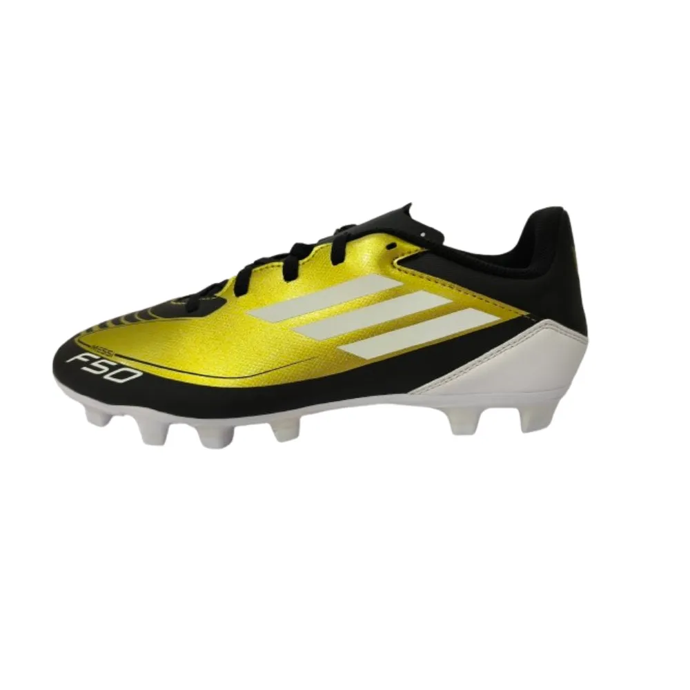 Adidas Unisex F50 Club Predator Flexible Ground Messi Football Shoe (Gold/White/Black)