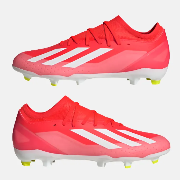 Adidas X Crazyfast League Firm Ground Football Shoes - Solar Red/Cloud White/Team Solar Yellow 2