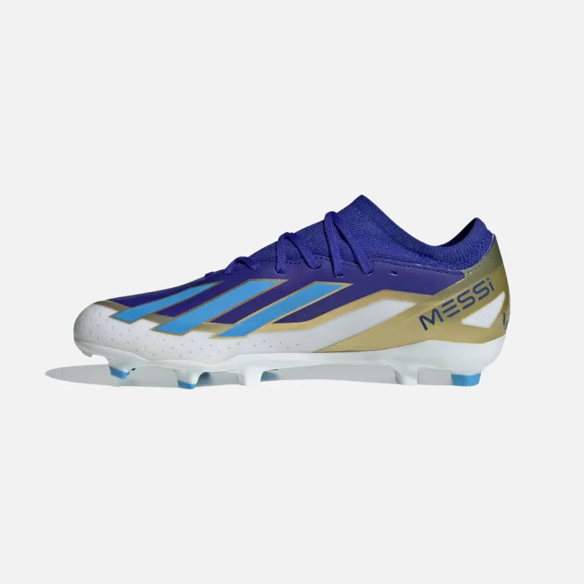 Adidas X Crazyfast Messi League Firm Ground Unisex Football shoes -Lucid Blue/Blue Burst/Cloud White