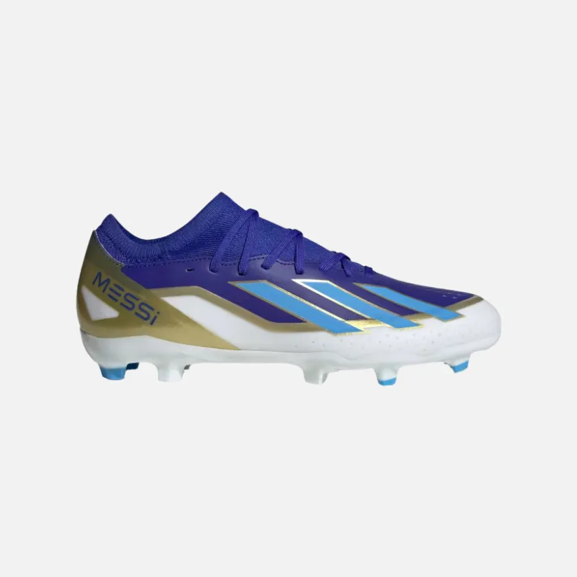 Adidas X Crazyfast Messi League Firm Ground Unisex Football shoes -Lucid Blue/Blue Burst/Cloud White