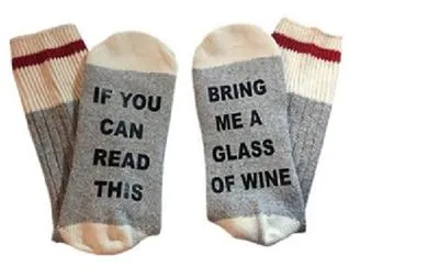 Autumn Spring Christmas Dobby Custom Wine Cotton Polyester Socks for Women