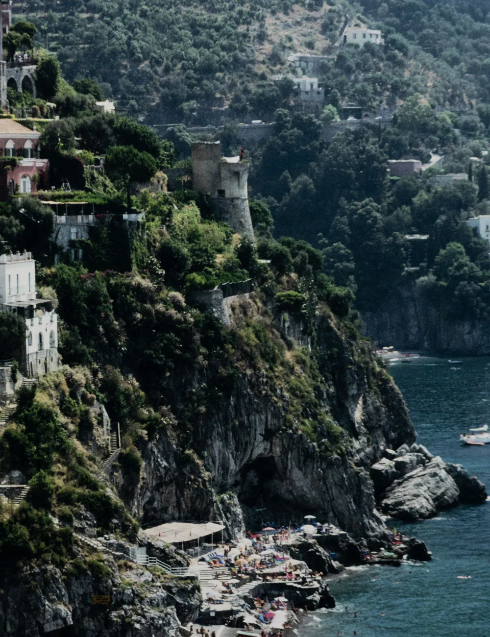 Beach in Positano Photography Print by Slim Aarons