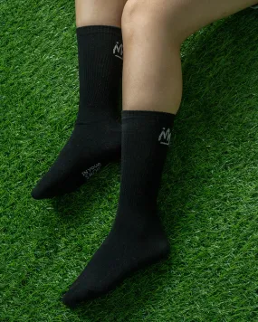 Black IYS Crown Neck Socks