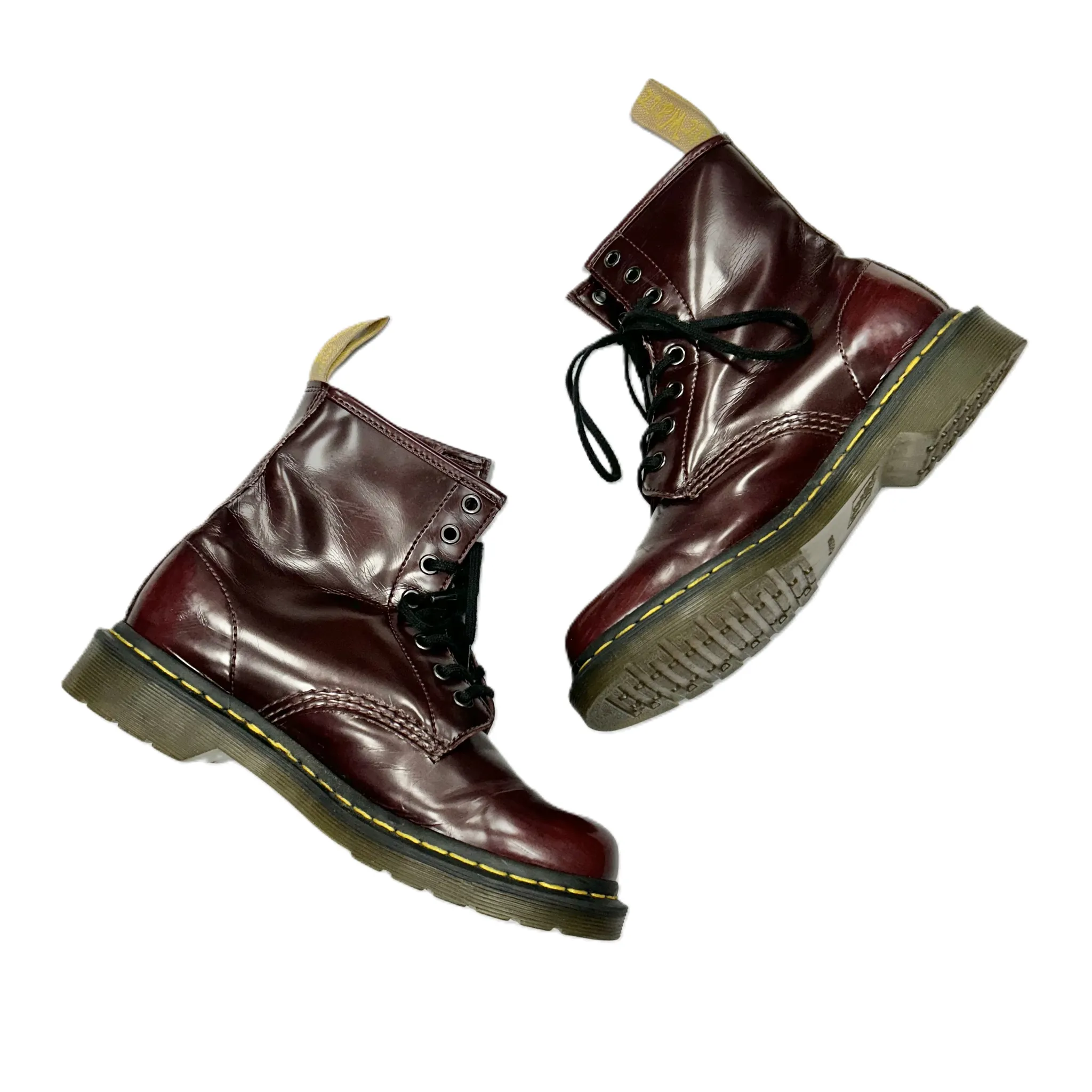 Boots Combat By Dr Martens In Red, Size: 8