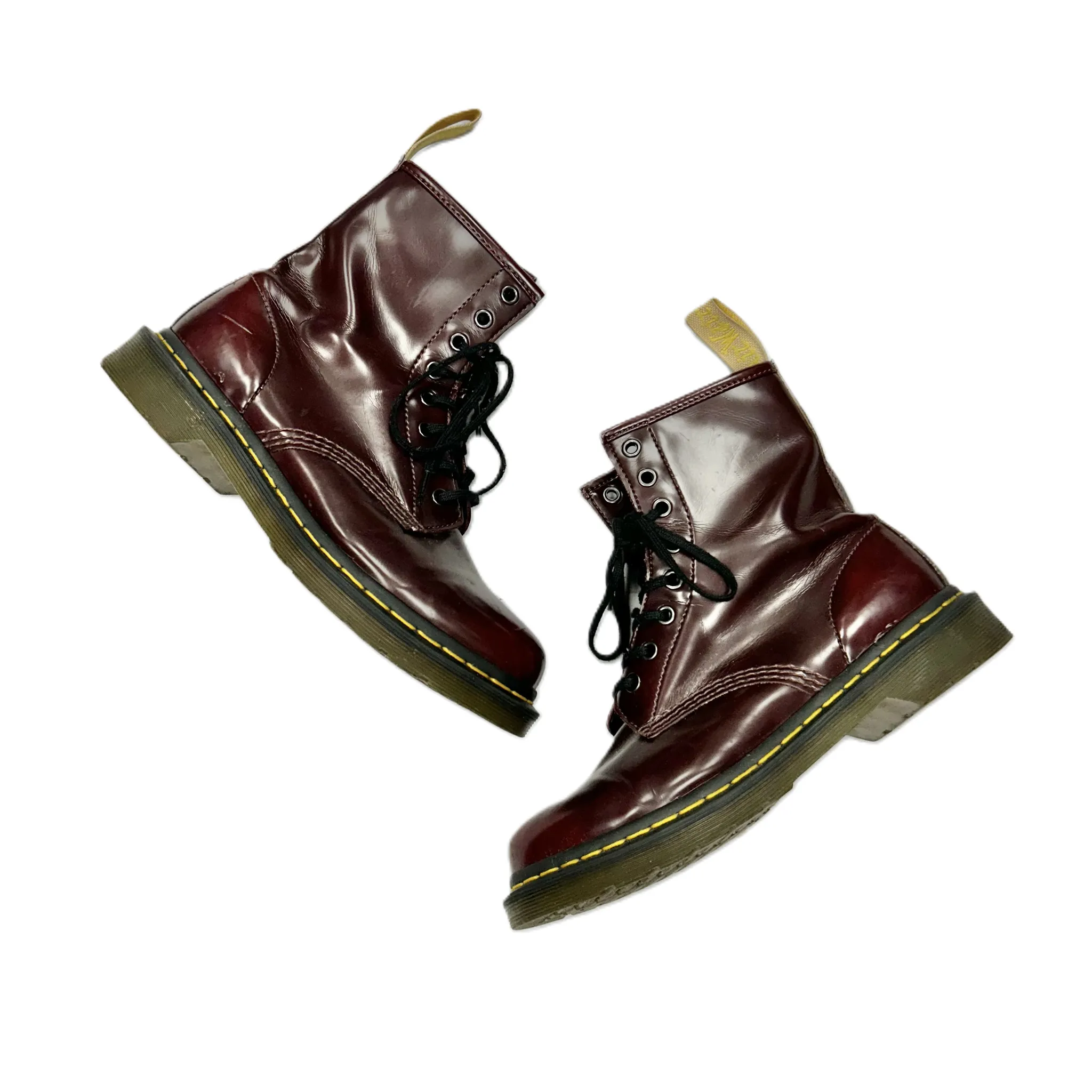 Boots Combat By Dr Martens In Red, Size: 8