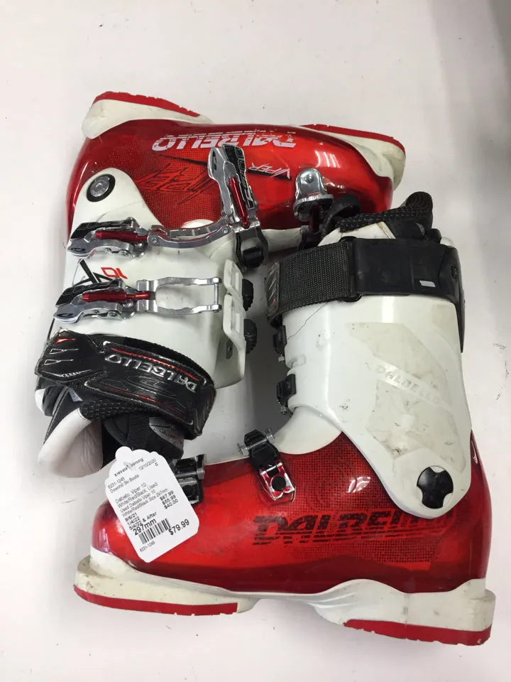 Dalbello Viper 10 White/Red/Black Size 297mm Used Downhill Ski Boots