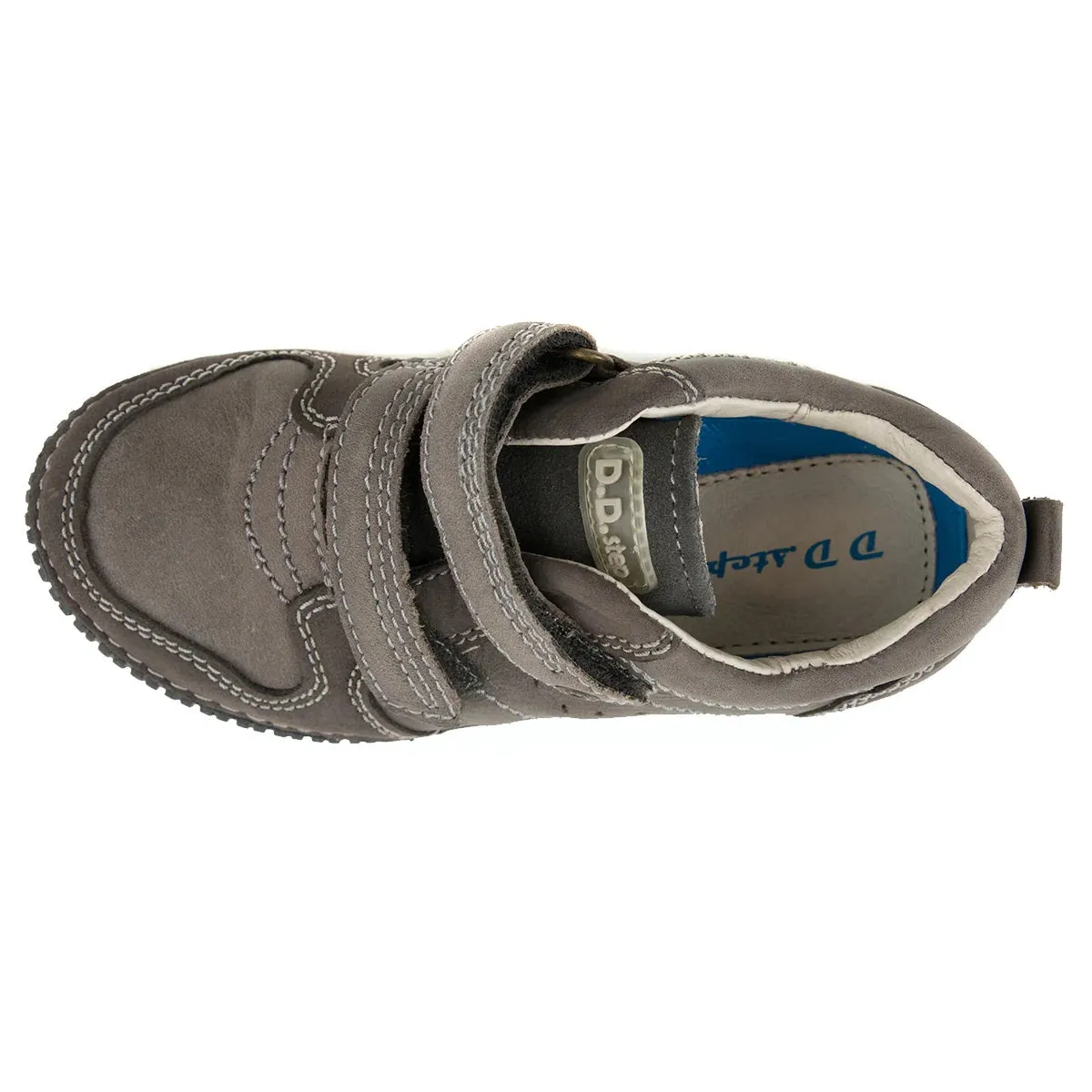 D.D. Step Little Kid Boy Shoes Grey - Supportive Leather From Europe Kids Orthopedic