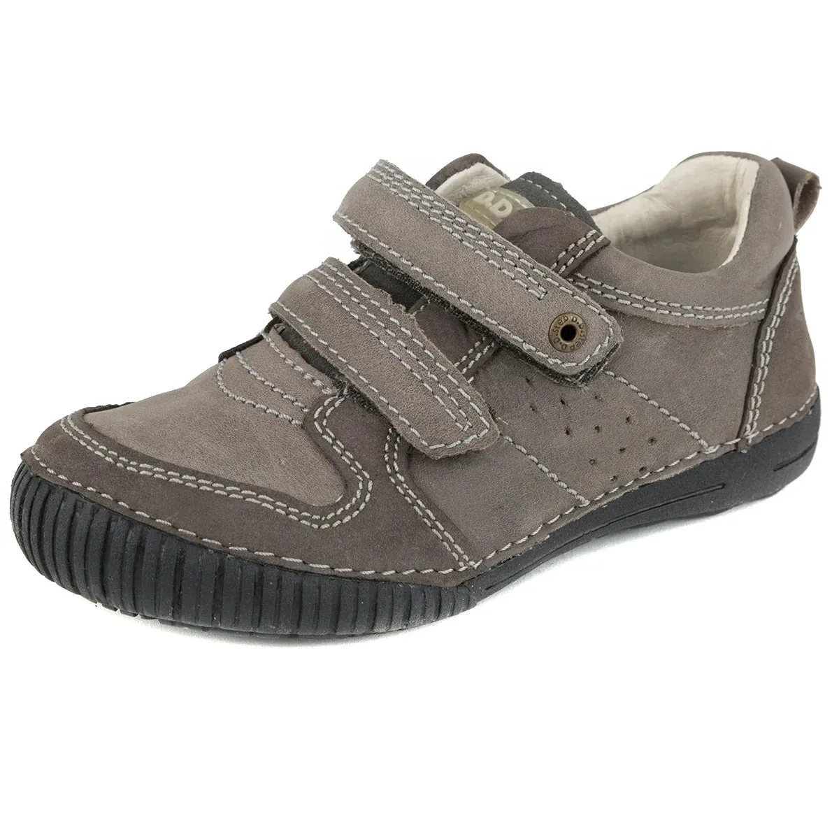 D.D. Step Little Kid Boy Shoes Grey - Supportive Leather From Europe Kids Orthopedic