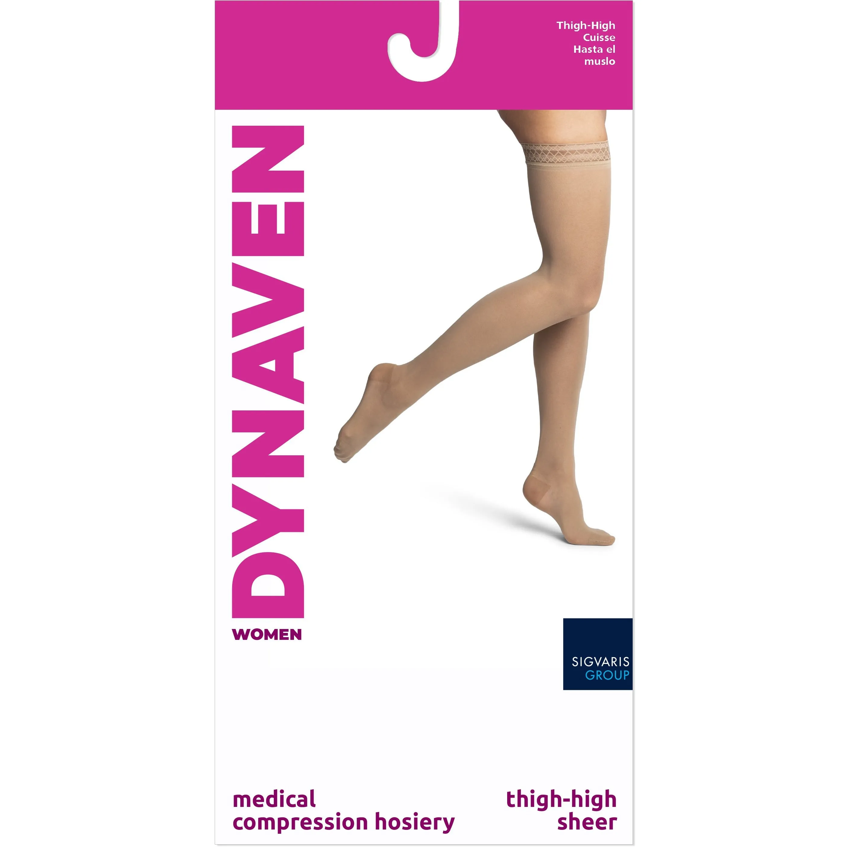 Dynaven Sheer Women's Thigh High 15-20 mmHg