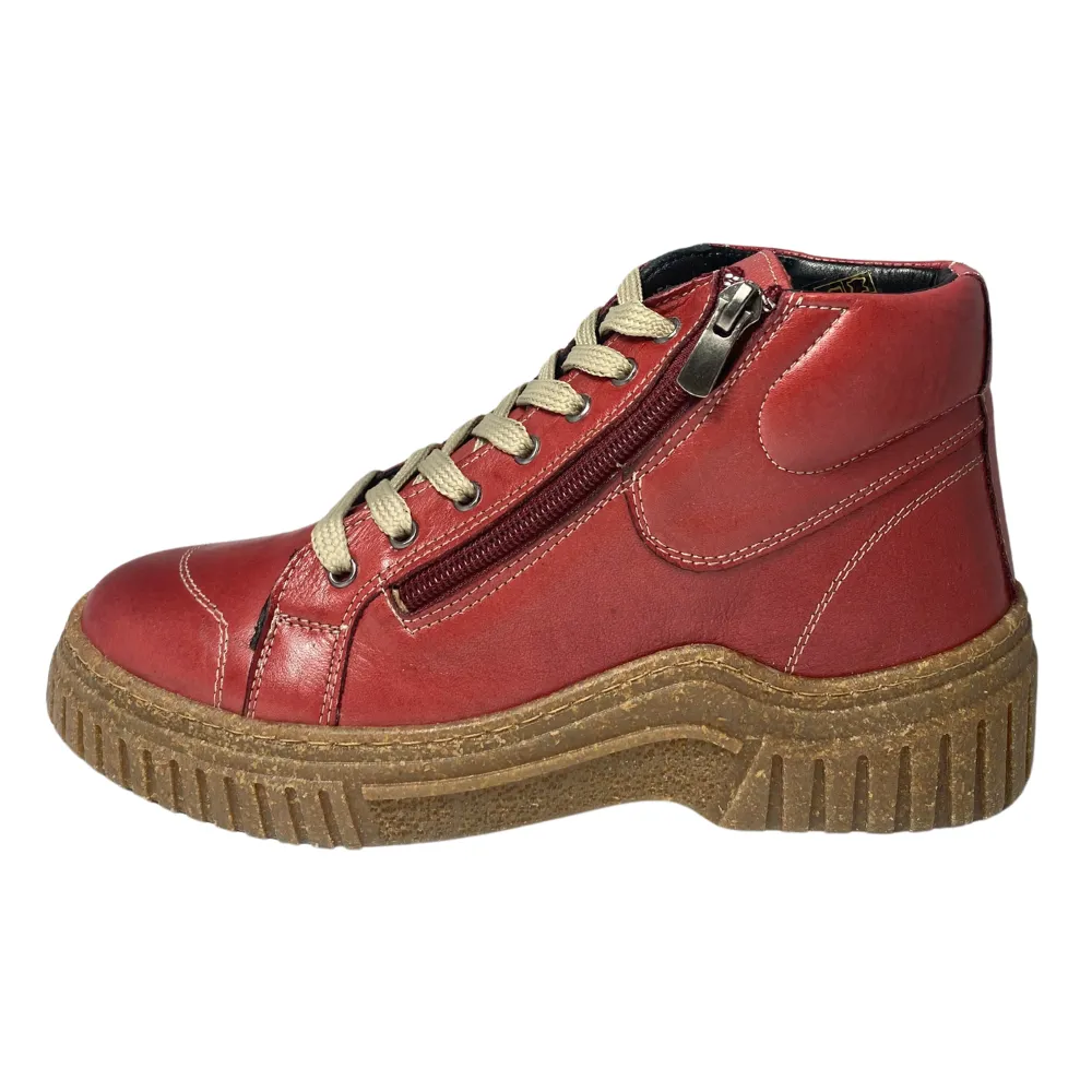 Eric Nurnberg Jace Airlaf Red Leather Boot (Women's)