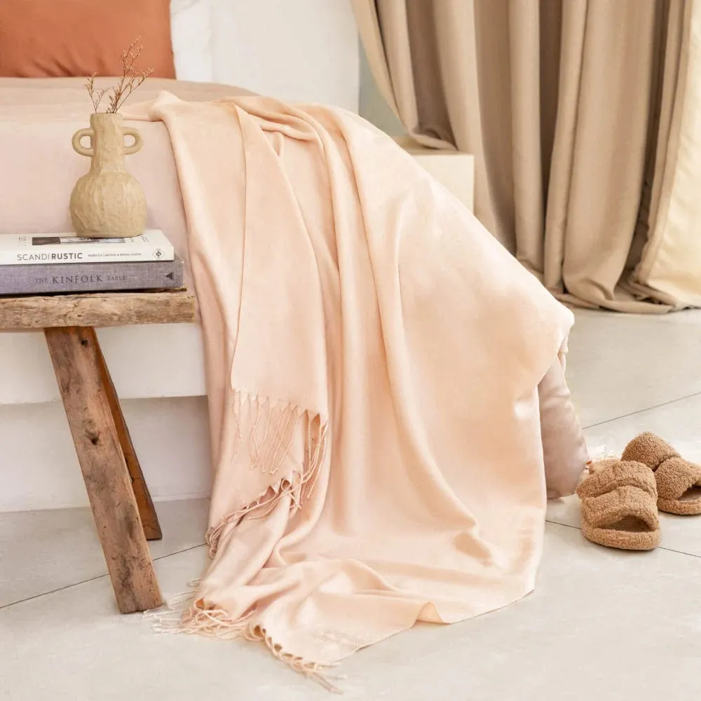 Ettitude Vegan Cashmere Woven Throw Blanket