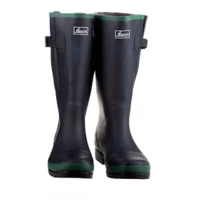 Extra Wide Calf Black Wellies with Rear Gusset - Wide Foot & Ankle - Fit 40-50cm Calf