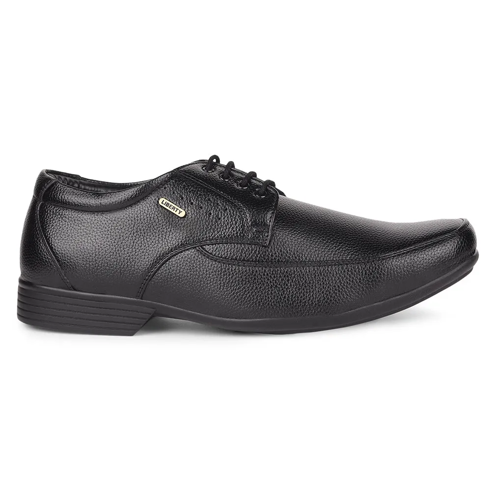 Fortune By Liberty HIL-10 Formal Derby Shoes For Men - Black