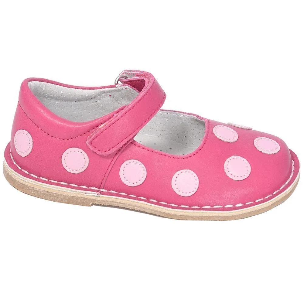 Fuchsia Pink Dot Mary Jane Dress Shoe Baby Toddler Girl 4-10