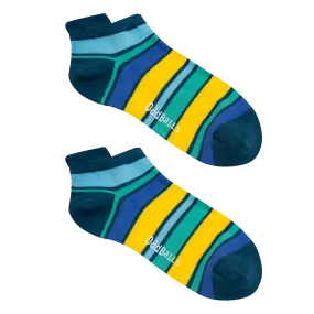 Green Dual Stripes - Ankle Trainer Socks