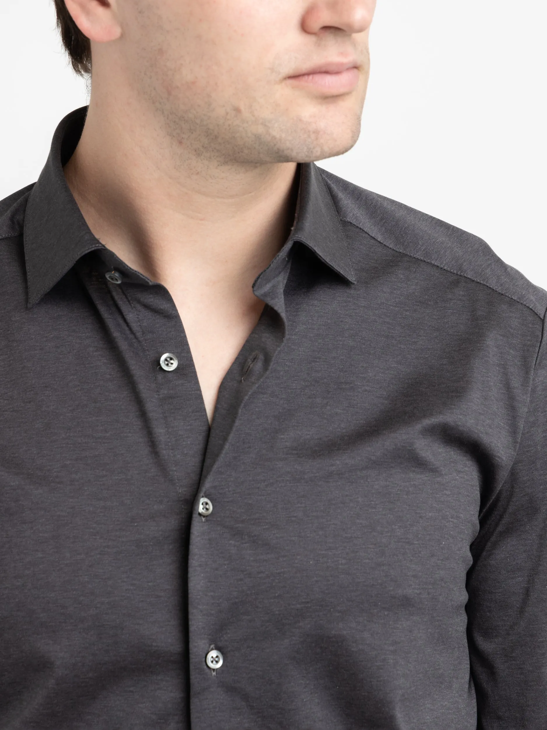 Grey Cotton Jersey Shirt