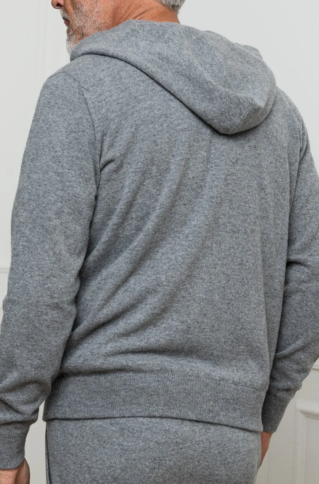 Grey Leisure Zip Hoodie - Made in Italy