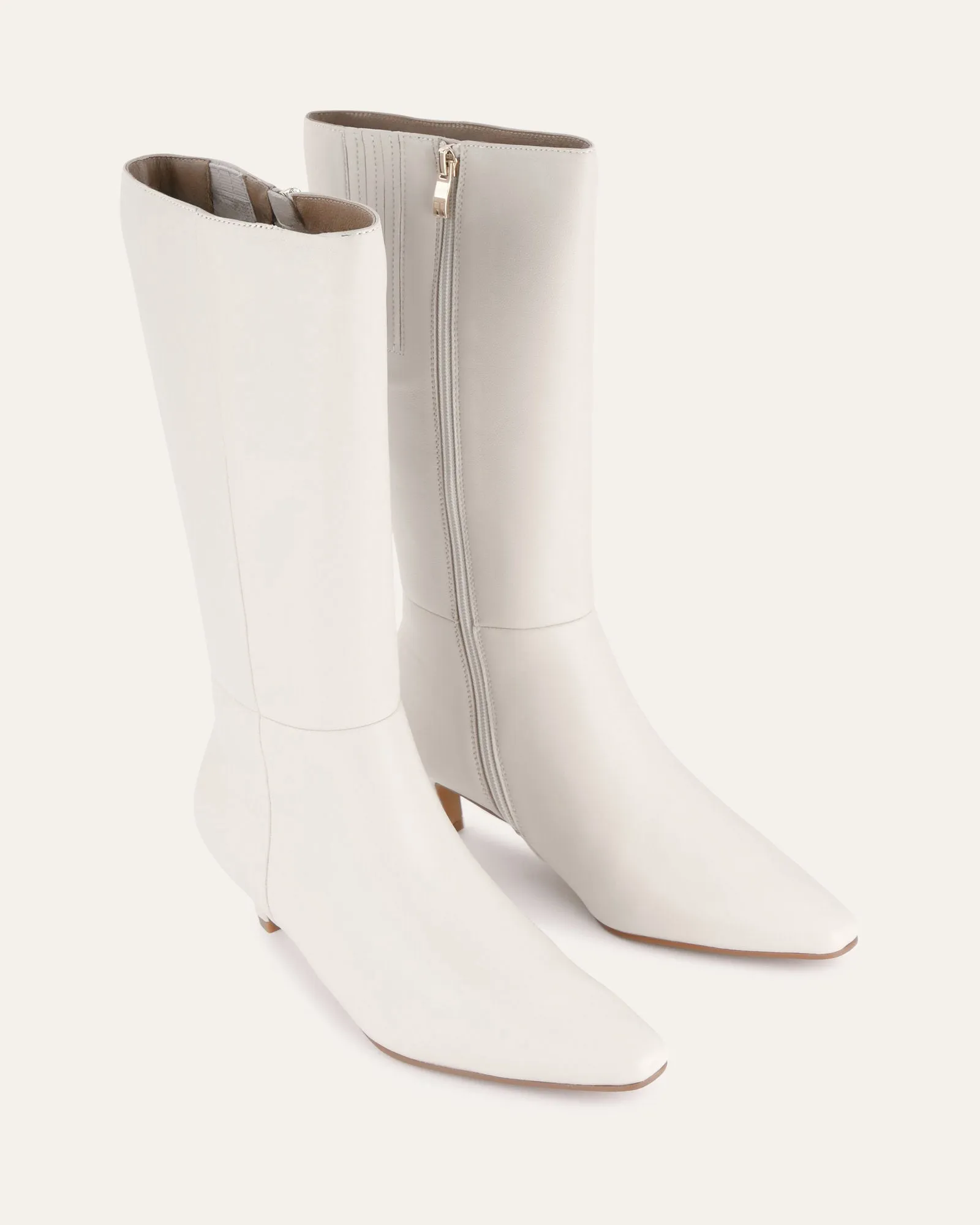 ISLA CALF BOOTS OFF WHITE LEATHER