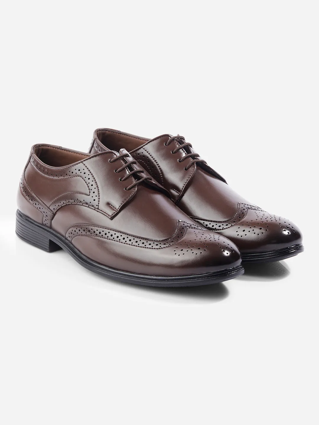 Men's Brown Regular Toe Lace Up Formal (IX1079)