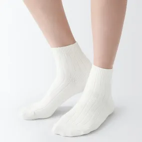 Right Angle Wide Rib Short Socks